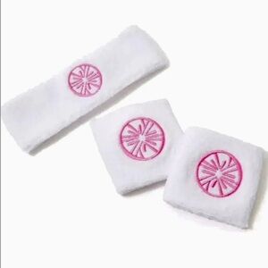 Lilly Pulitzer White and Pink Citrus Headband and Wristbands